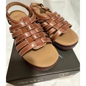 Dansko Moriah Chestnut Brown Heeled Sandals - Size 10.5 - NEW